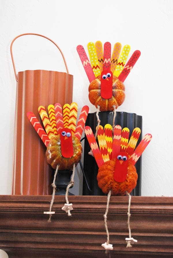 Gourd Gobbler Turkeys with Dangle Legs
