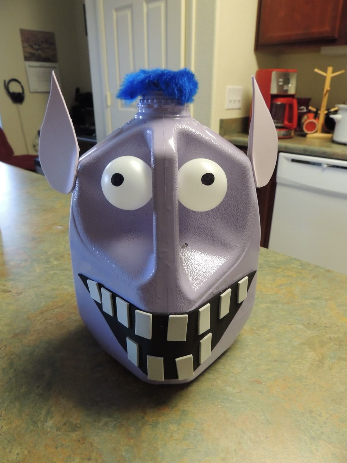 Grinning Monster Milk Jug Mask