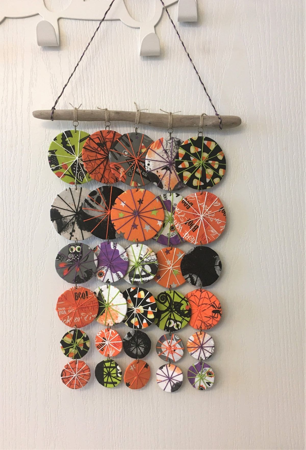 Halloween Fabric Circle Wind Chime