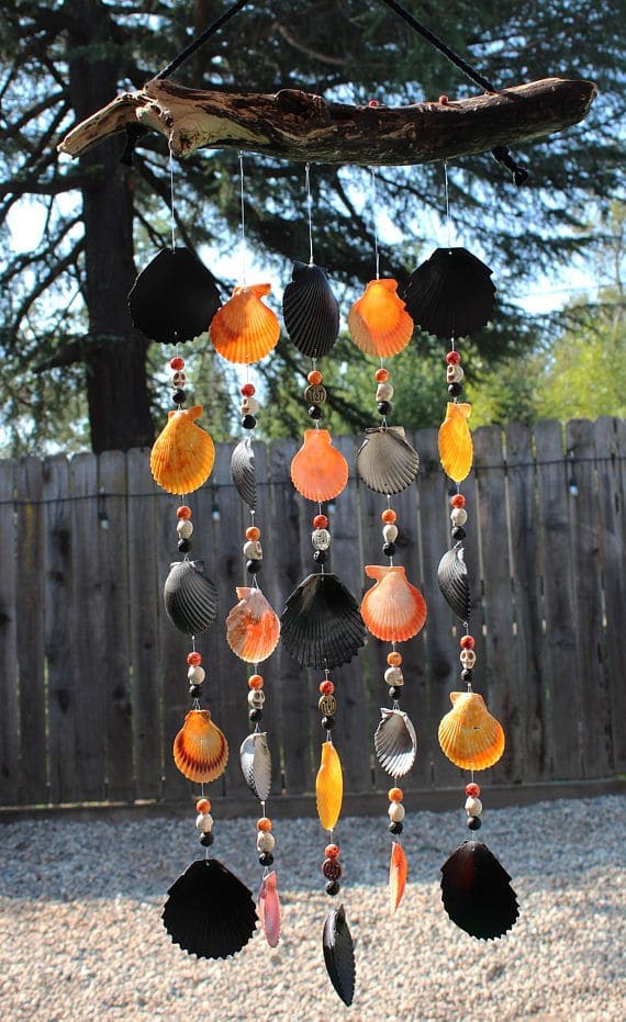Halloween Harvest Shell Wind Chime