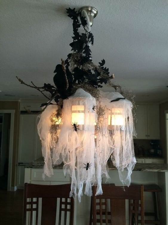 Halloween Raven’s Nest Chandelier
