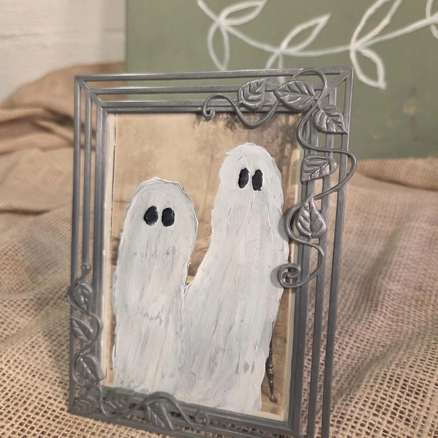 Hand-Painted Ghost Duo Frame