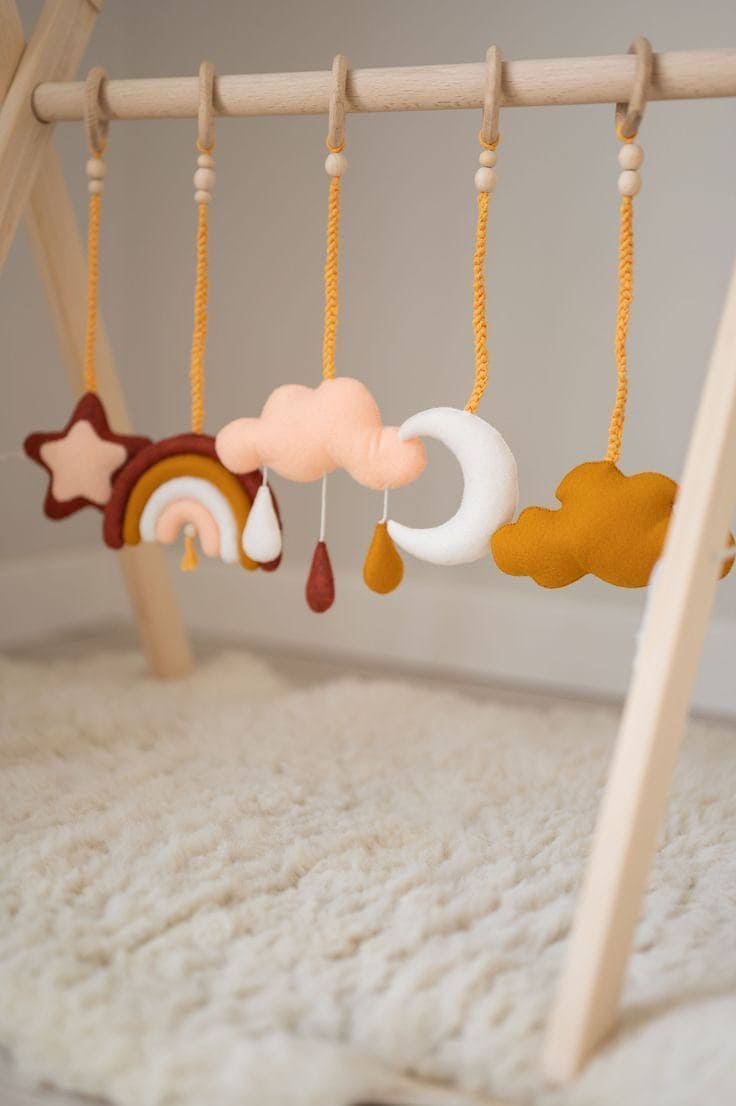 Handmade Baby Mobile with Plush Charms