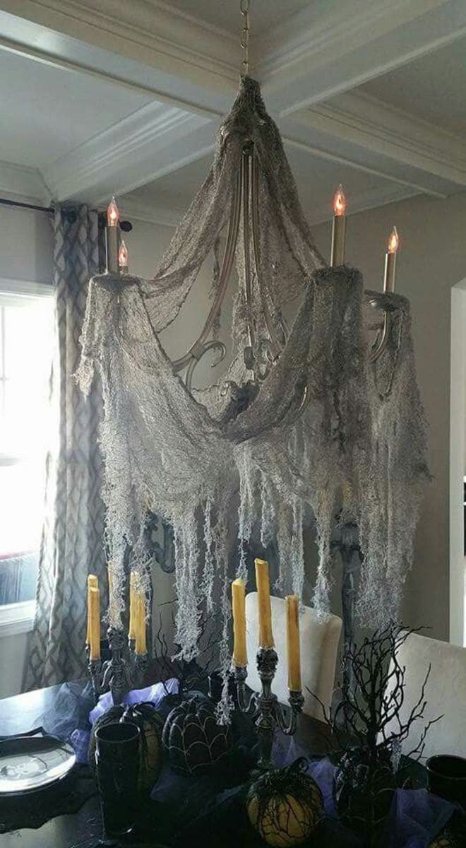 Haunted Draped Halloween Chandelier