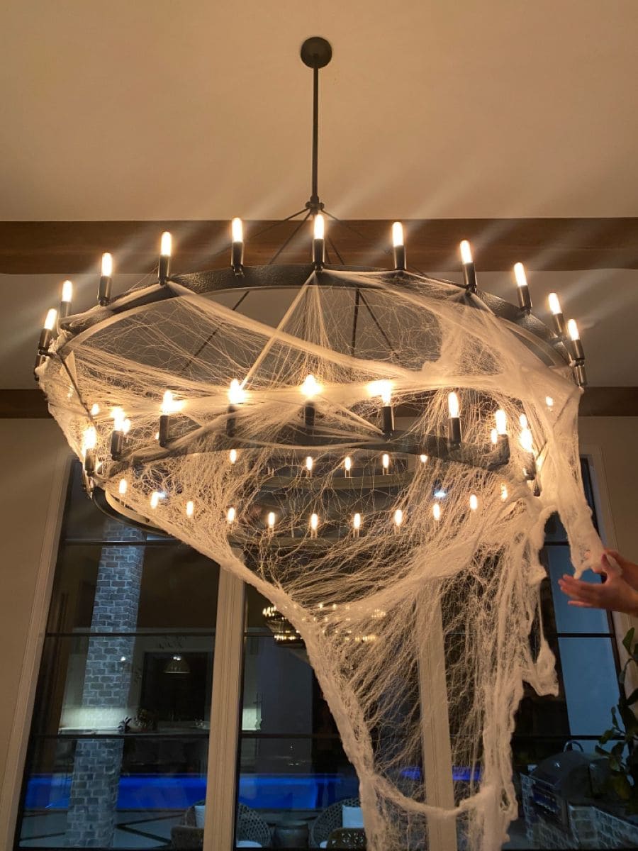 Haunted Web Halloween Chandelier