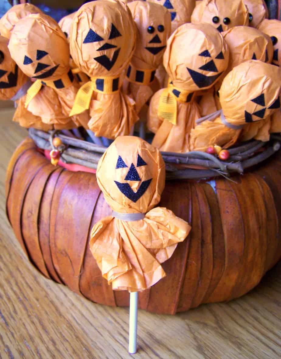 Jack-O’-Lantern Lollipop Treats