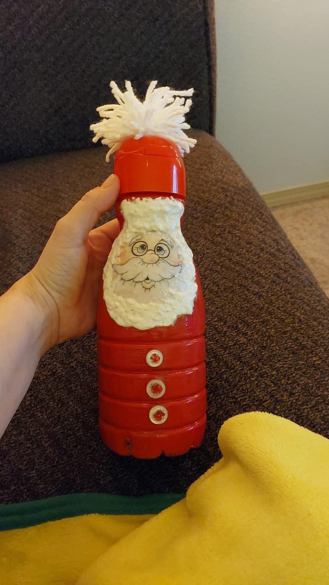 Jolly Santa Creamer Bottle Craft