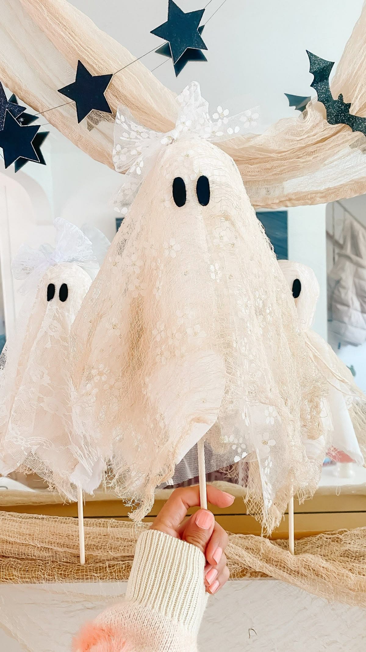 Lace Ghosts on a Stick