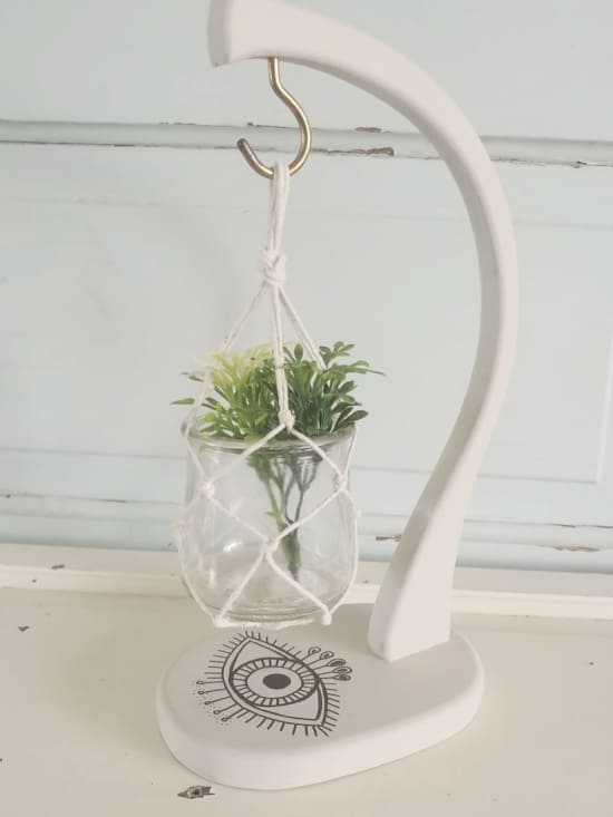 Macramé Hanging Yogurt Jar Planter