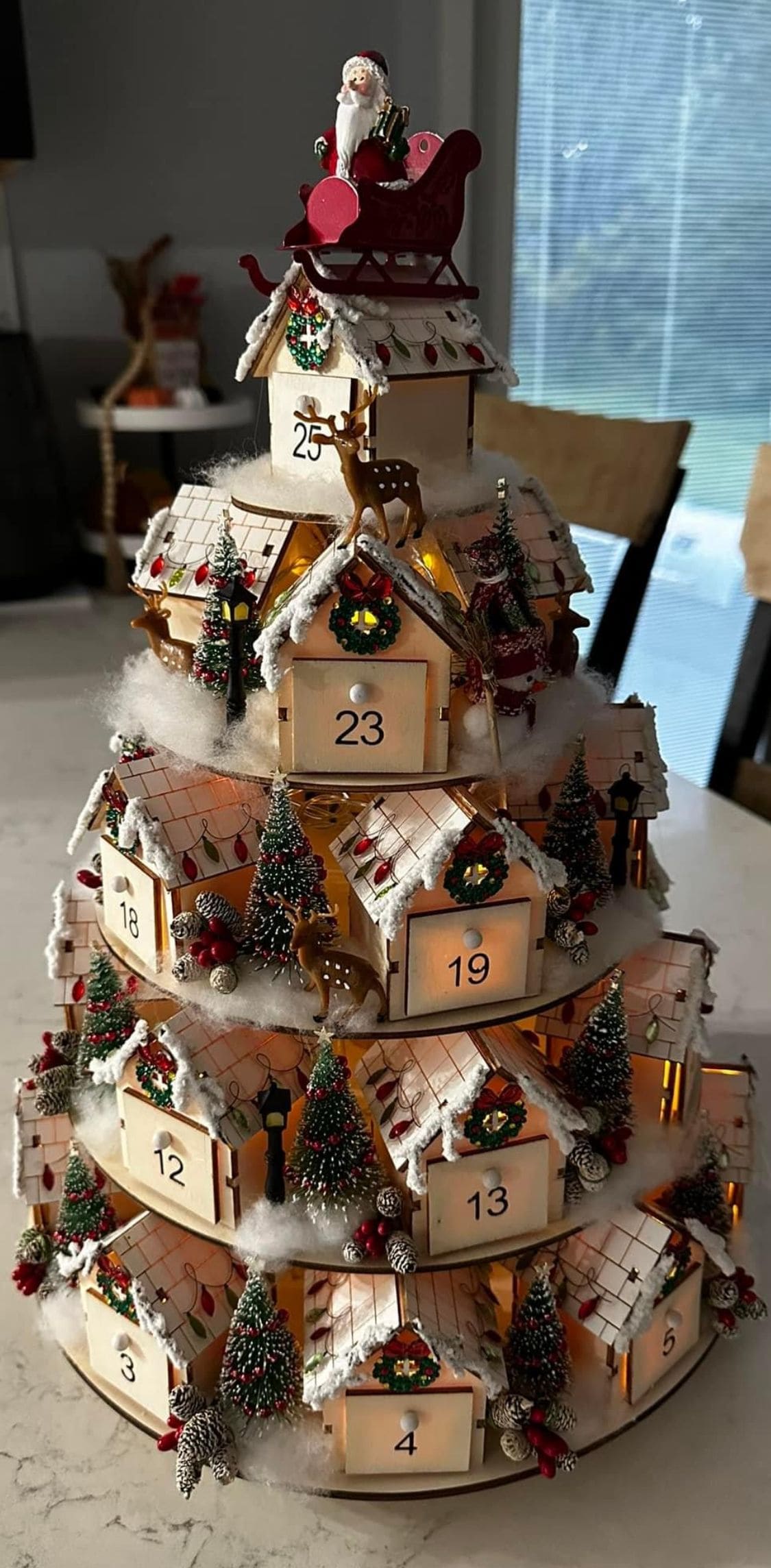 Magical Christmas Village Tree Advent Calendar