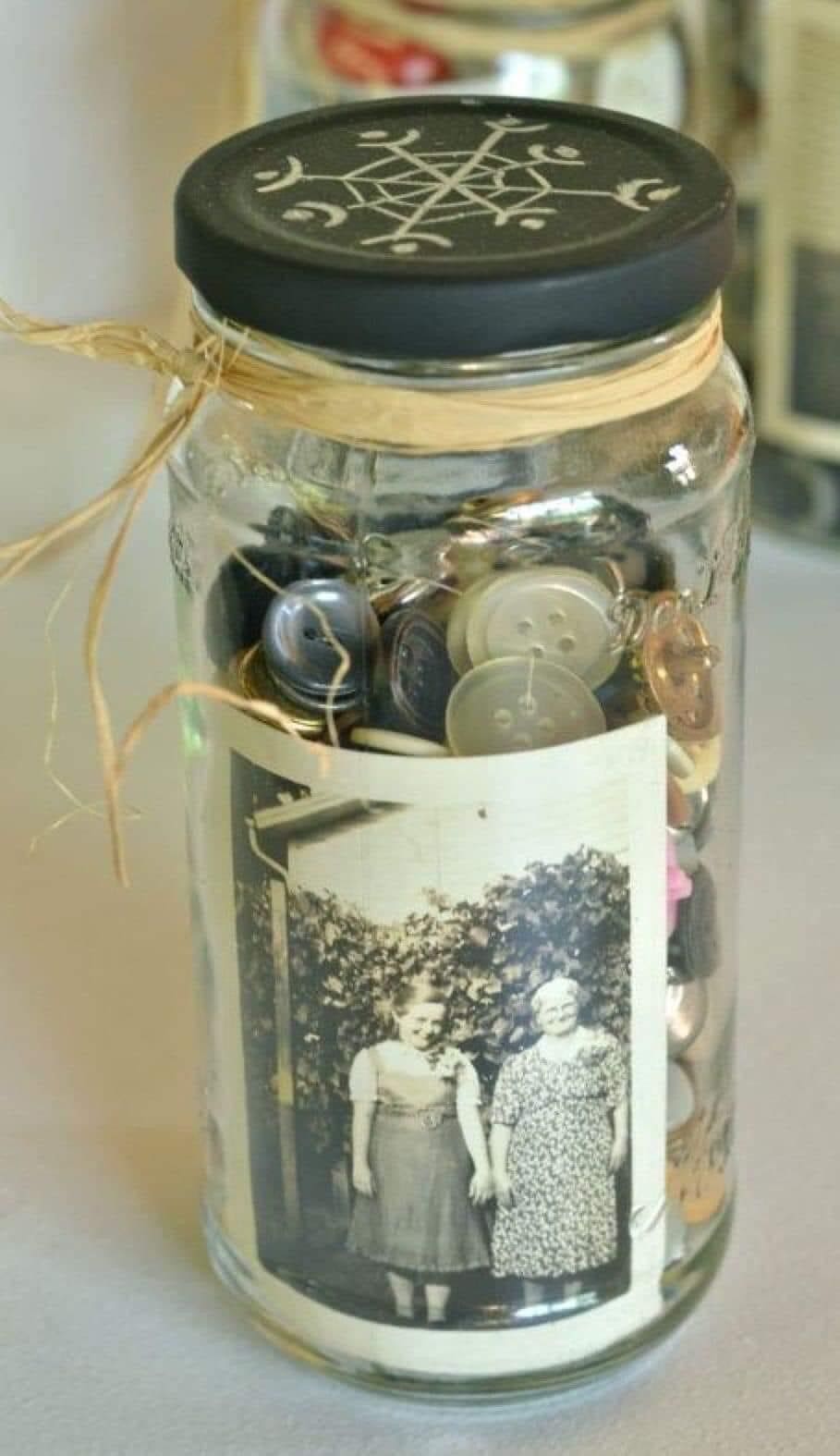 Memory Jar with Vintage Photos