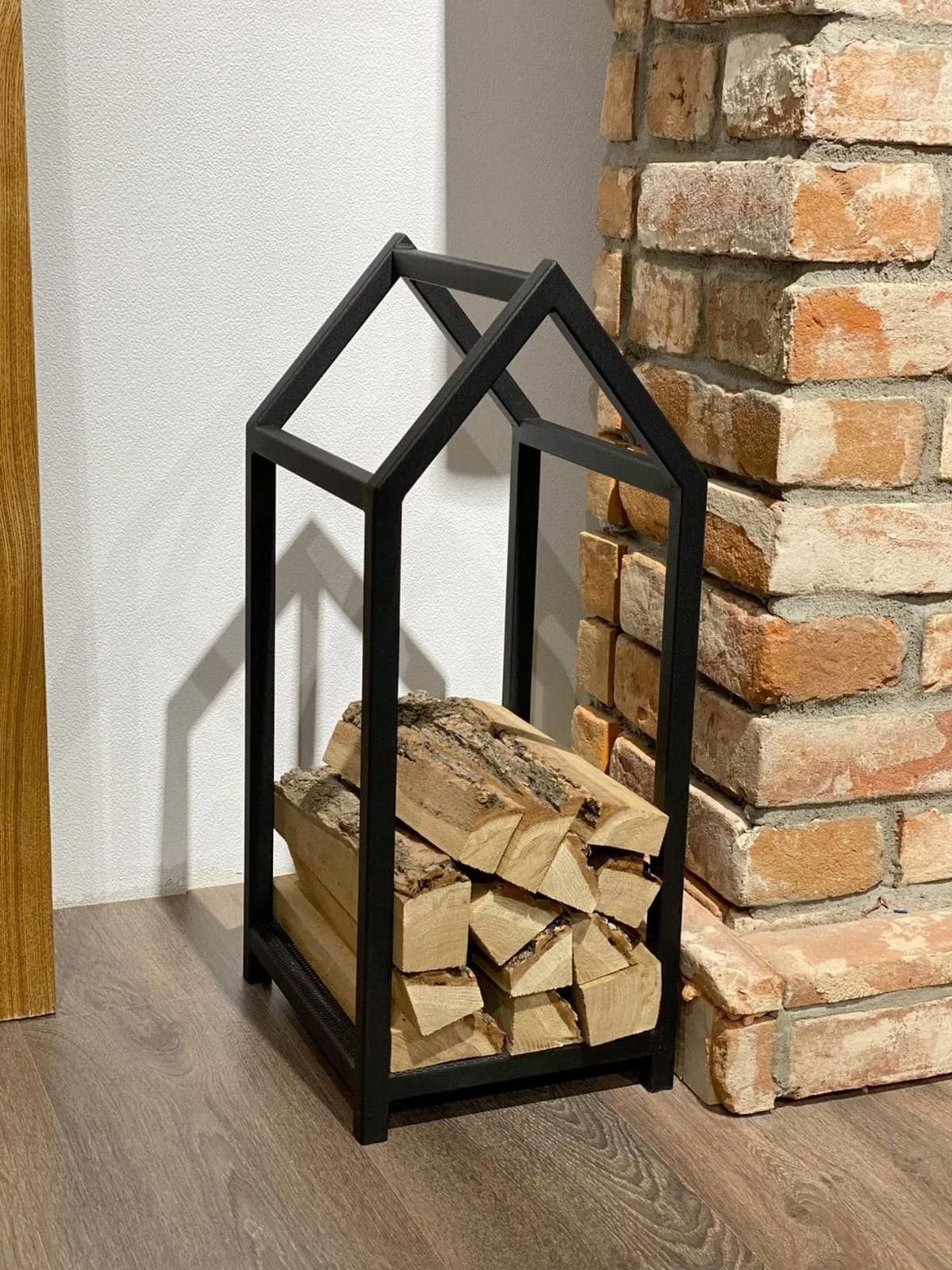 Modern House-Shaped Firewood Rack