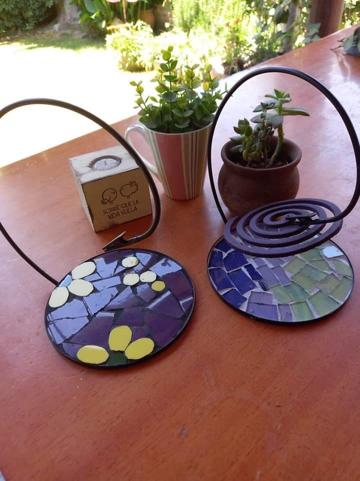 Mosaic Tile Base Mosquito Coil Holder