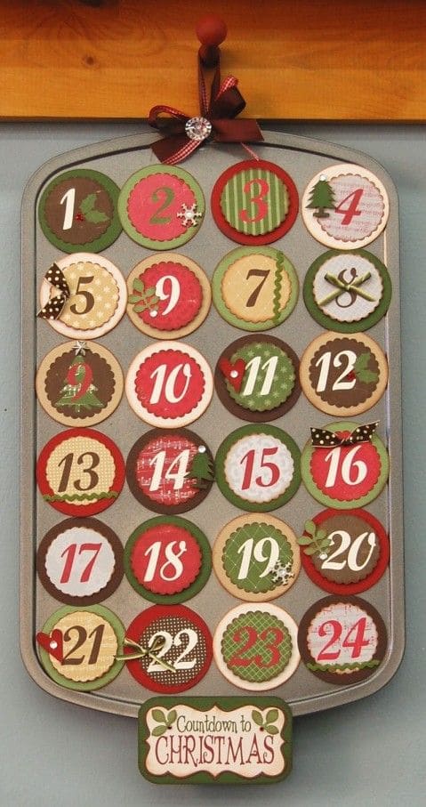 Muffin Tin Magnetic Advent Calendar