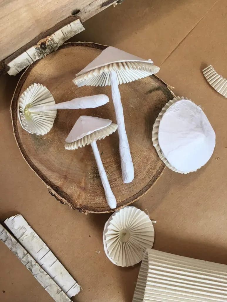 Paper Baking Cup Mushrooms