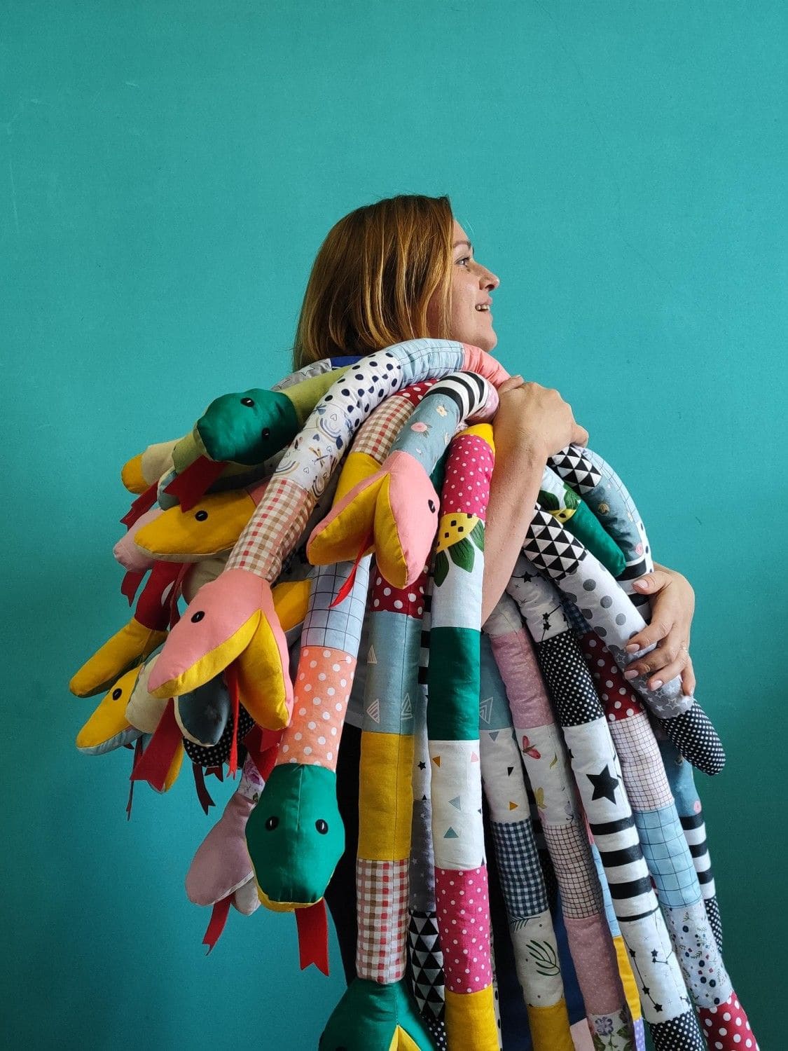 Patchwork Snake Plush
