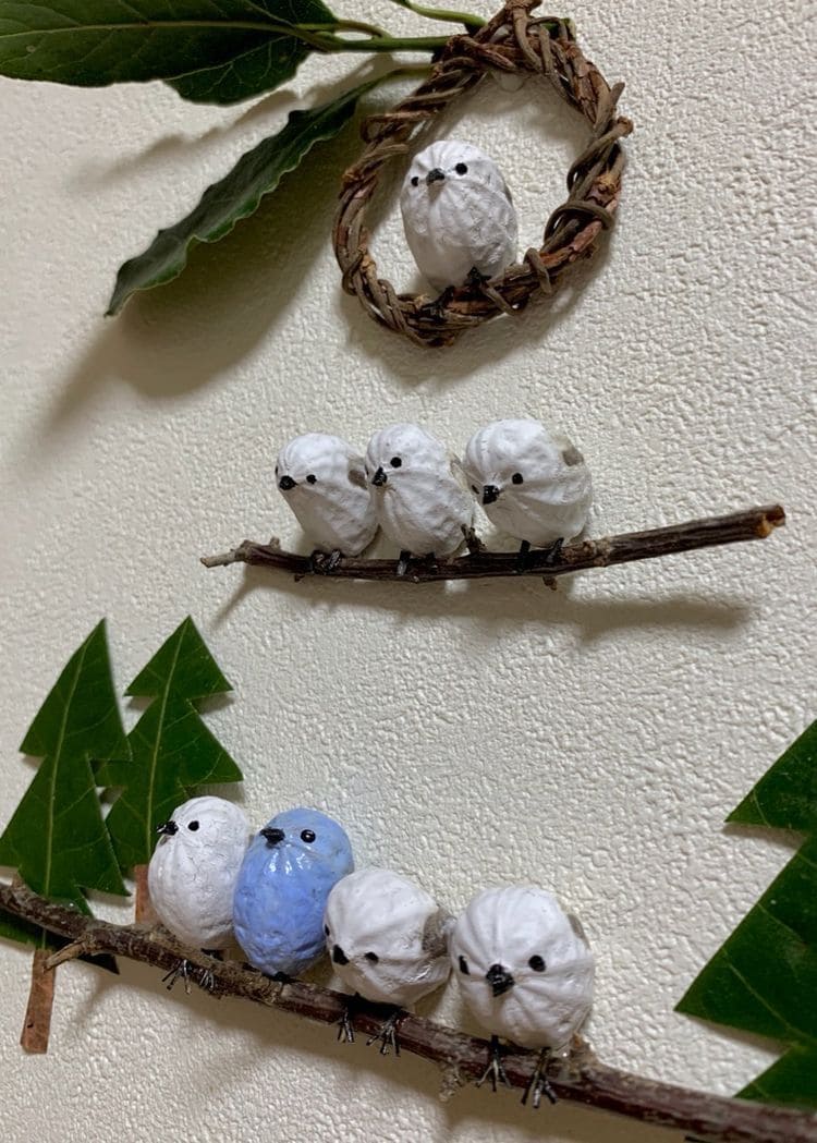Peanut Shell Bird Flock