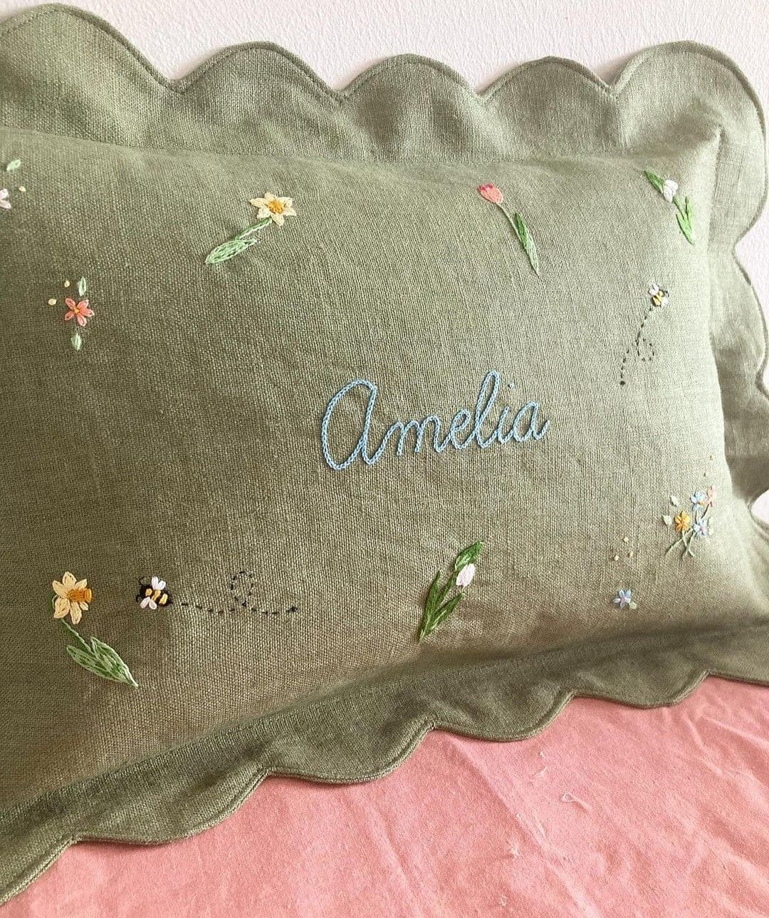 Personalized Embroidered Name Pillow
