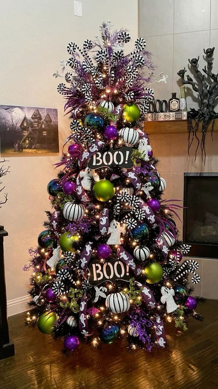 Playful Boo Halloween Tree
