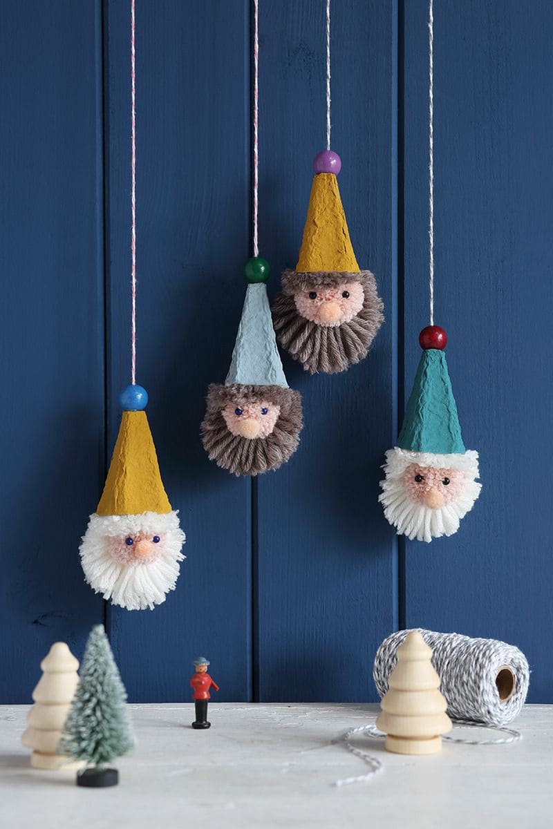 Pom-Pom Beard Gnome Ornaments