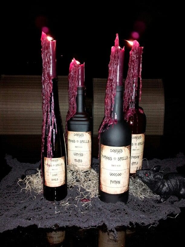 Potion Bottle Candle Drip Decor