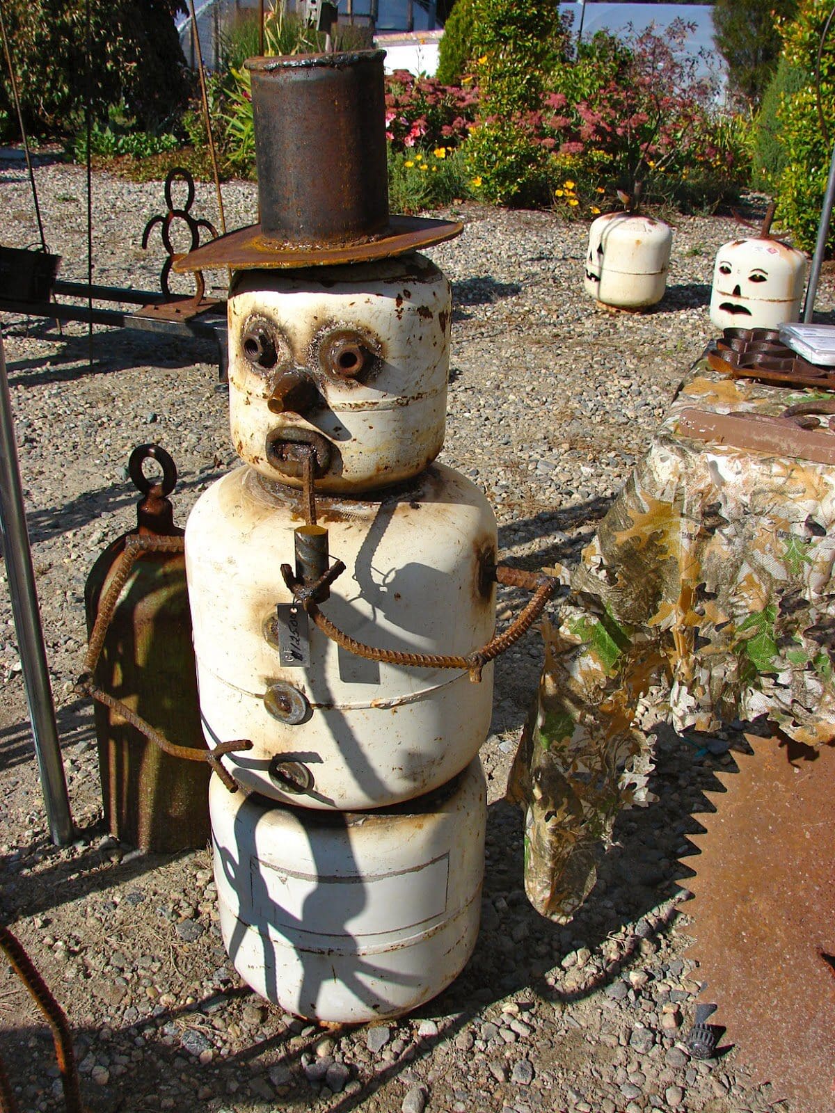 Propane Tank Snowman