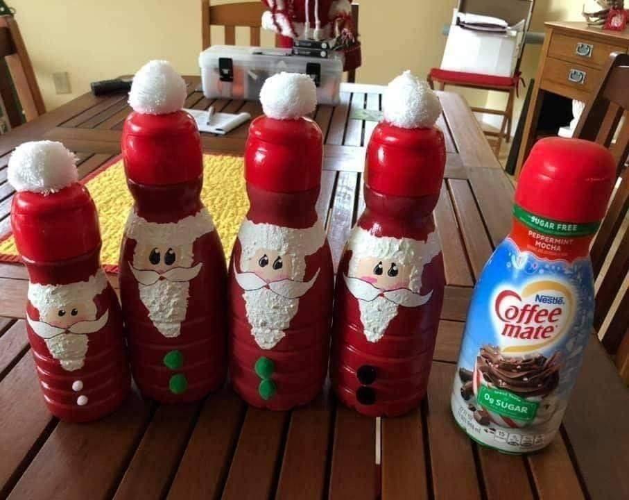 Puffy Paint Santa Creamer Bottle