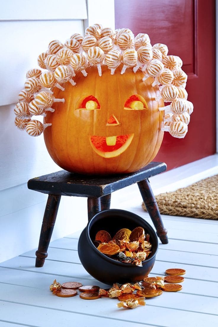 Pumpkin Lollipop Hair Display