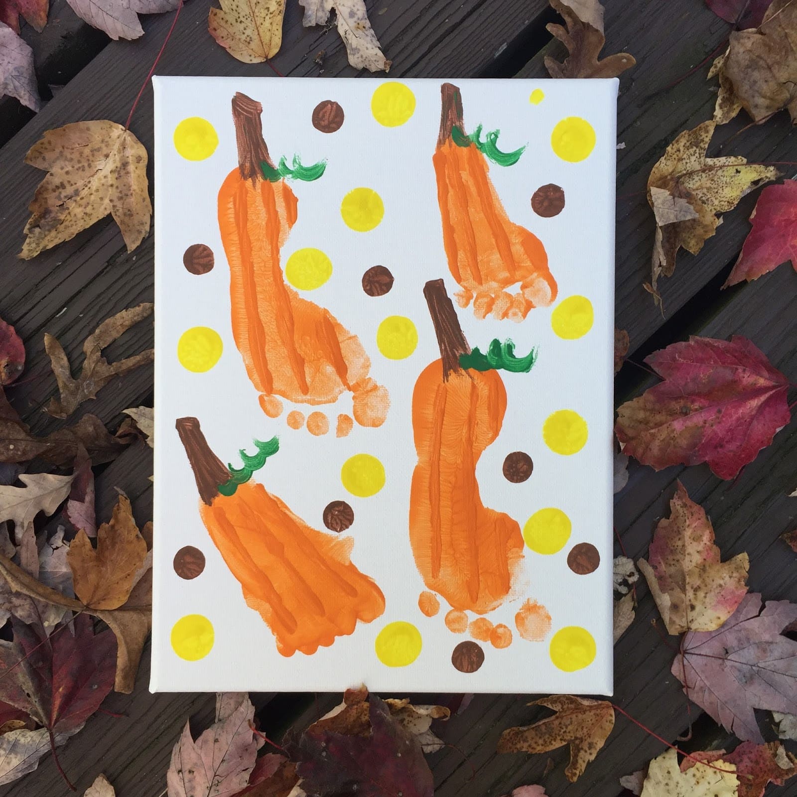 Pumpkin Patch Footprint Art