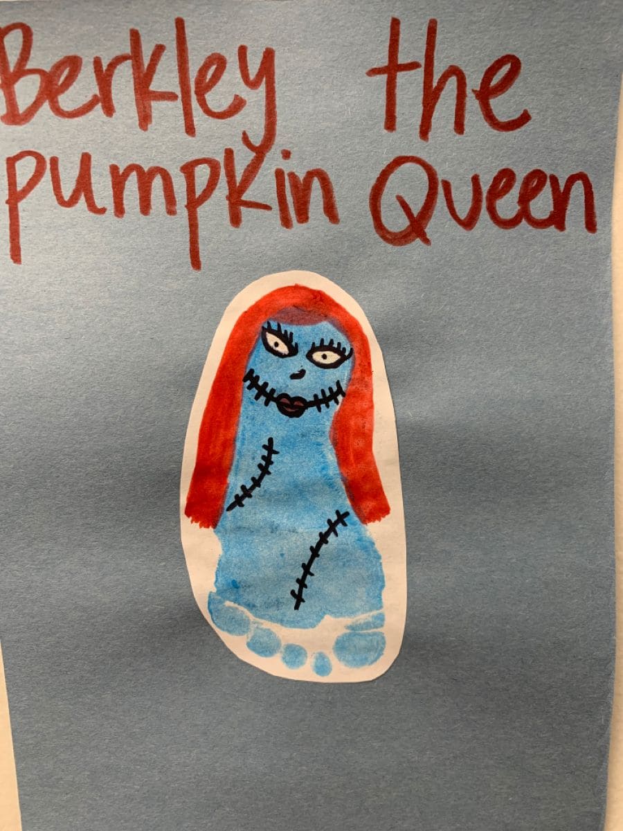 Pumpkin Queen Footprint Art