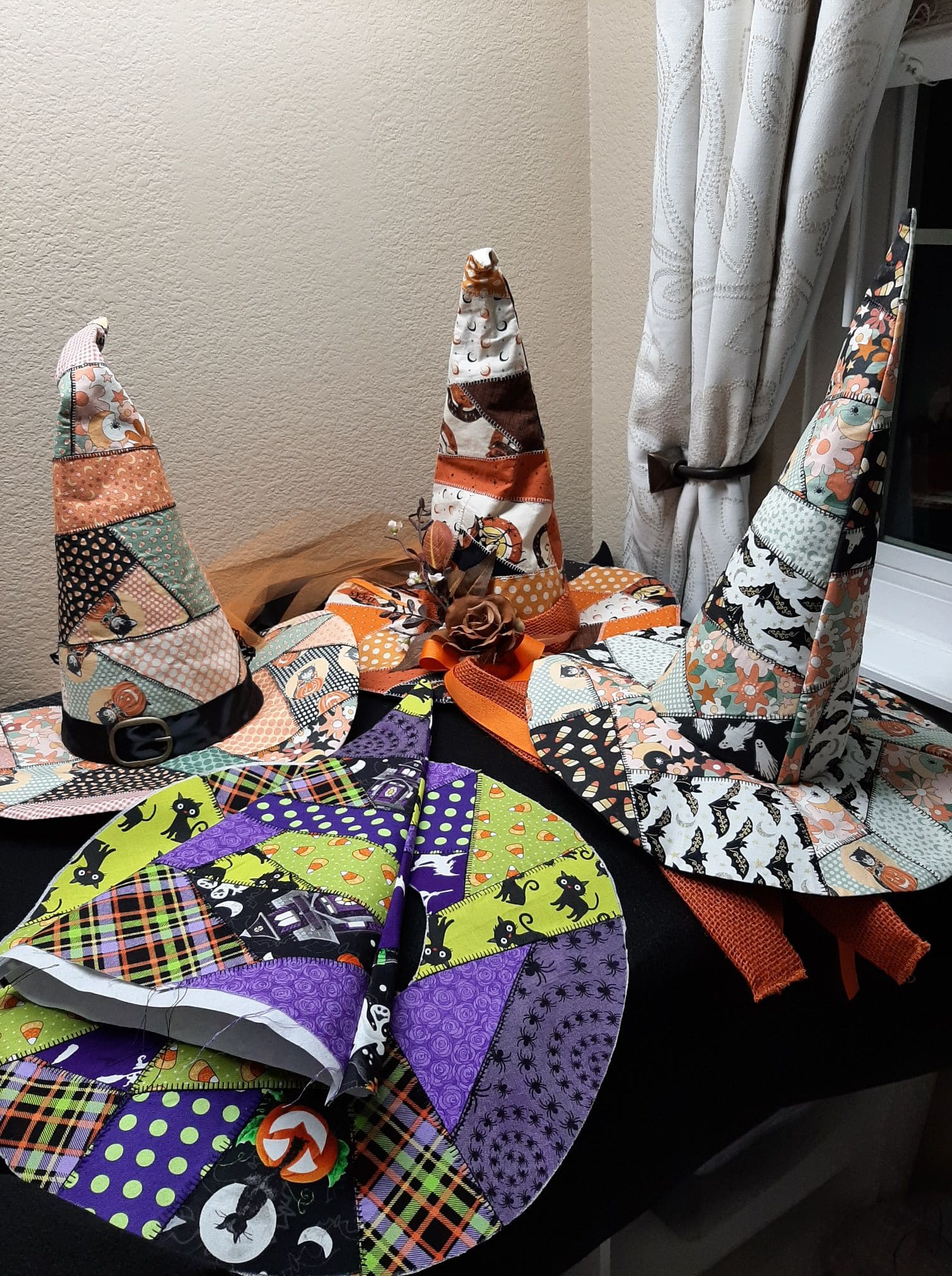 Quilted Patchwork Witch Hats