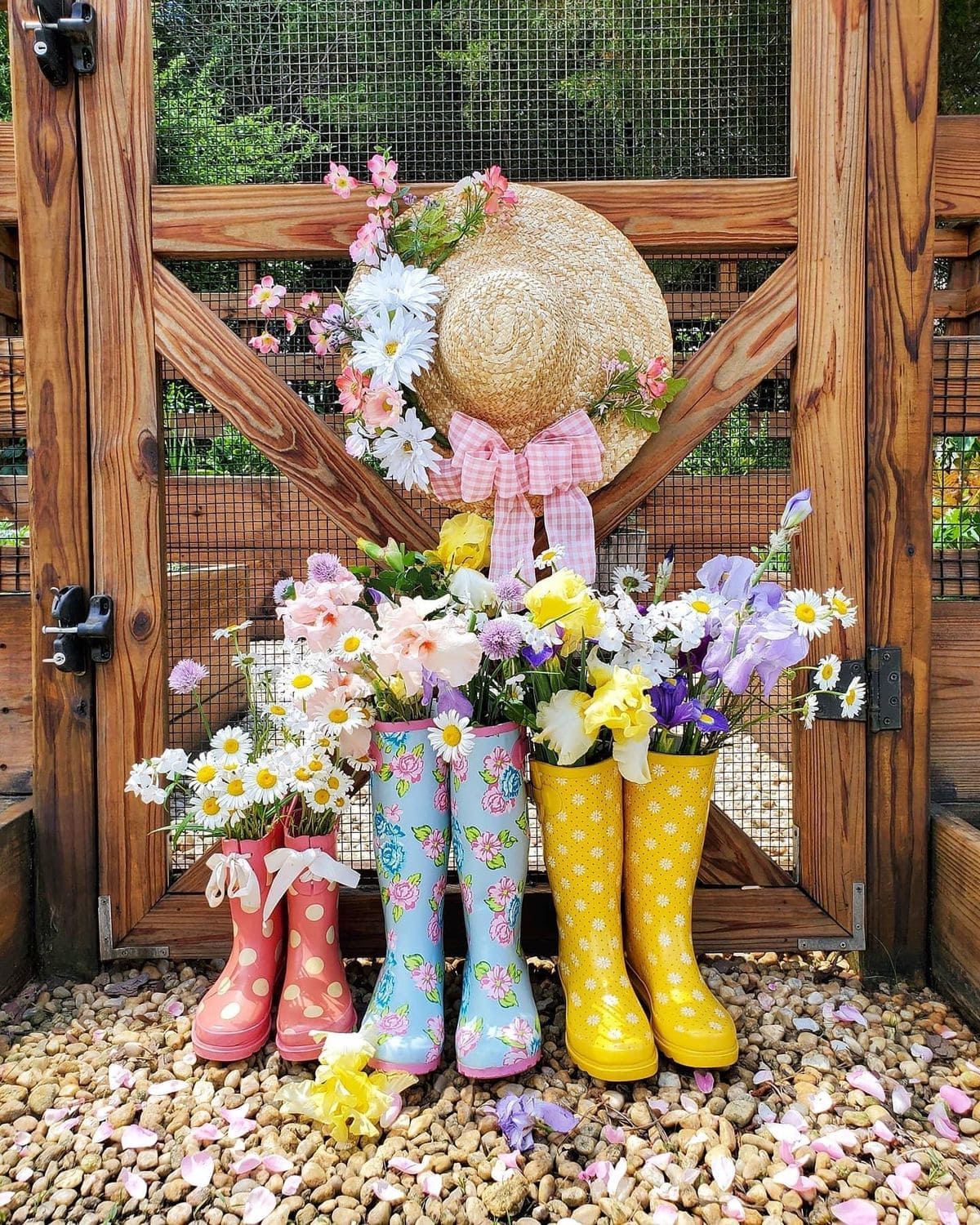 Rain Boot Flower Planters
