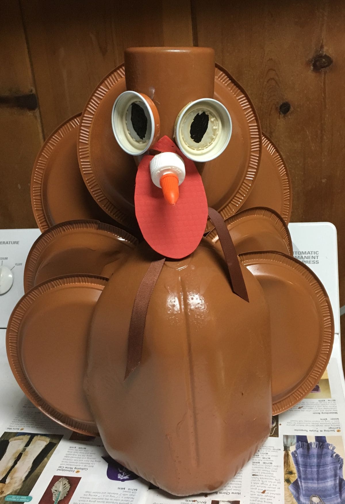 Recycled Jug and Plate Turkey