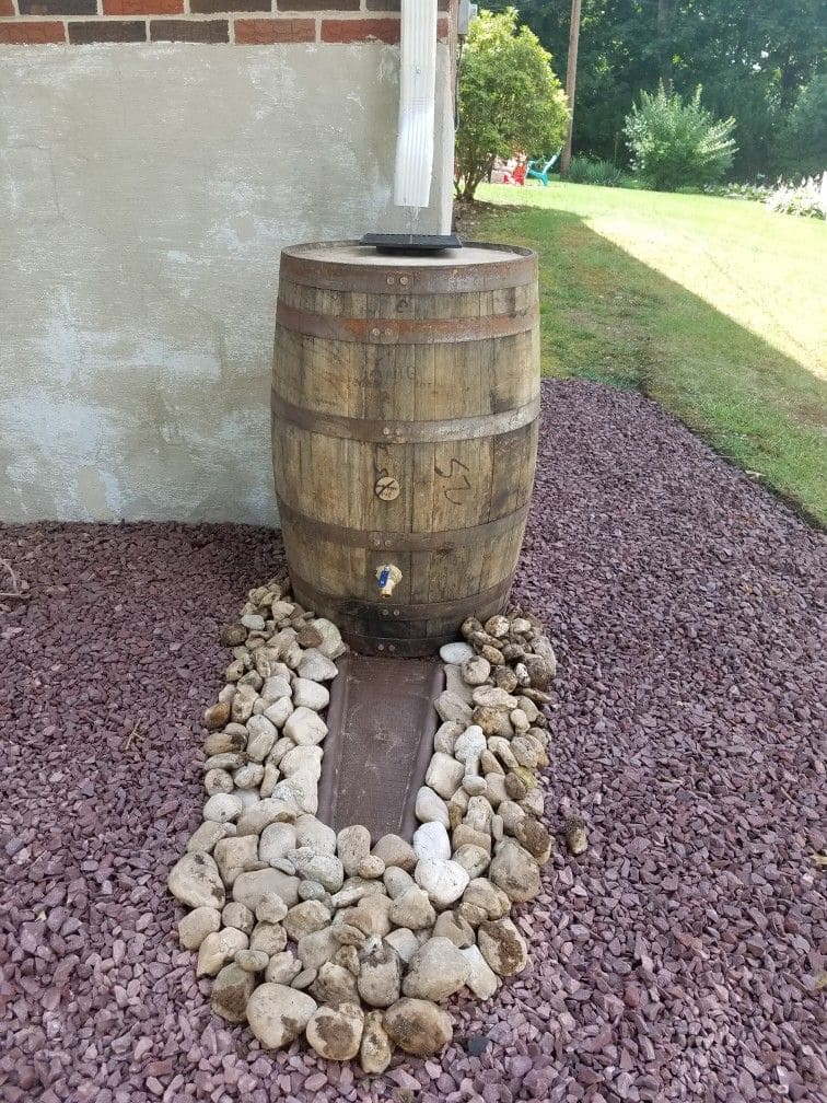 Rustic Barrel Rainwater Collector
