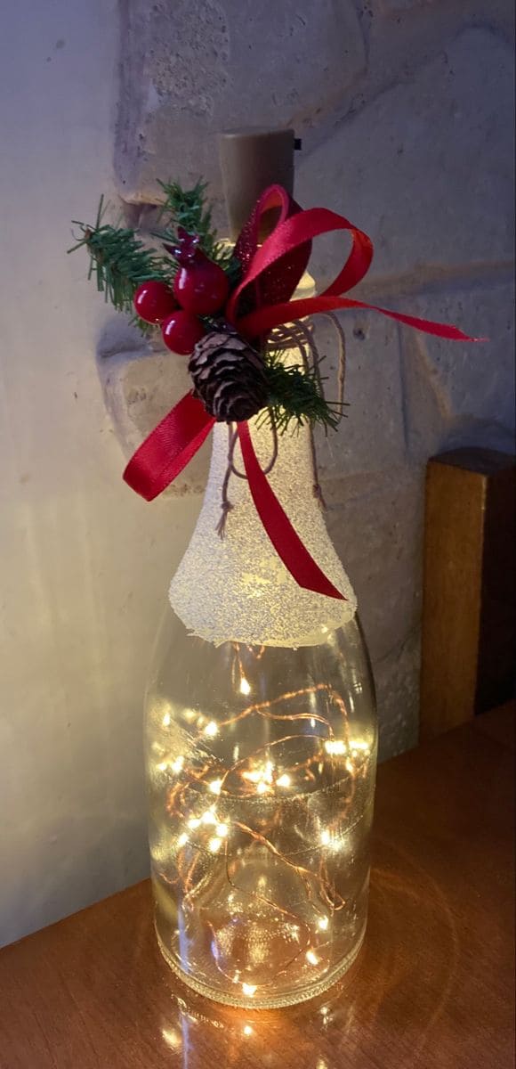 Rustic Christmas Bottle Light