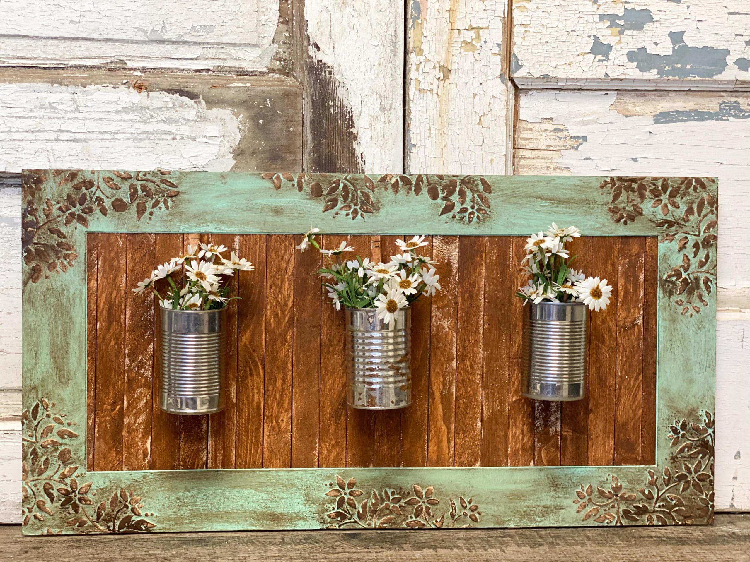 Rustic Daisy Wall Planter