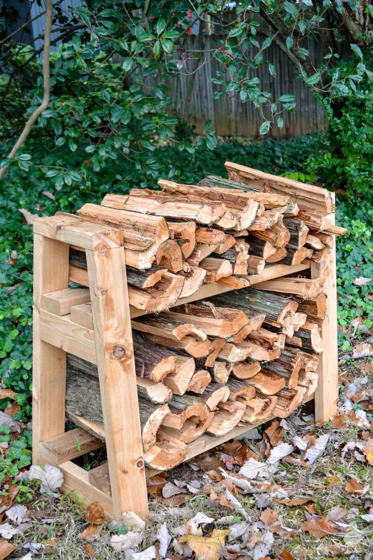 Rustic Double-Tier Firewood Rack