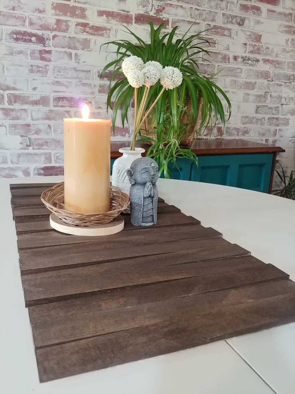Rustic Wood Shim Table Runner