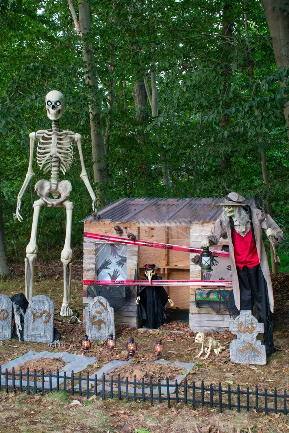 Skeleton Shack Cemetery Driveway Scene