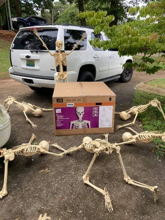Skeleton Summoning Circle on the Driveway