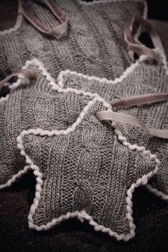 Soft Sweater Star Ornaments