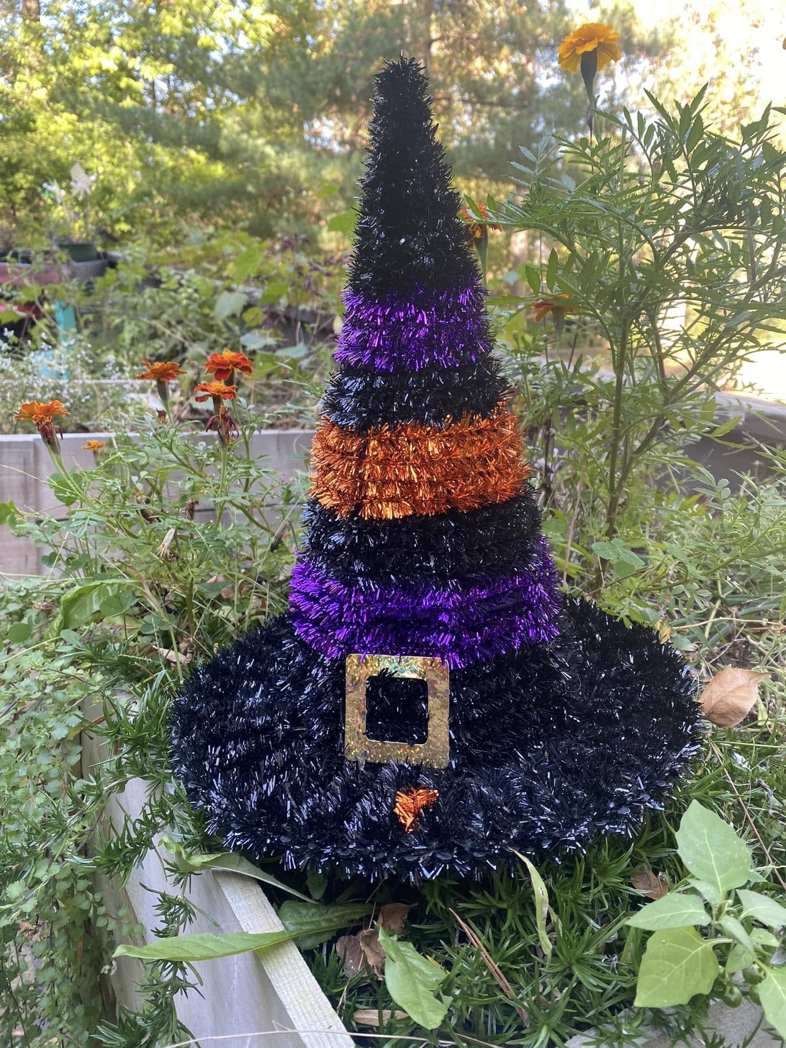 Sparkling Tinsel Witch Hat