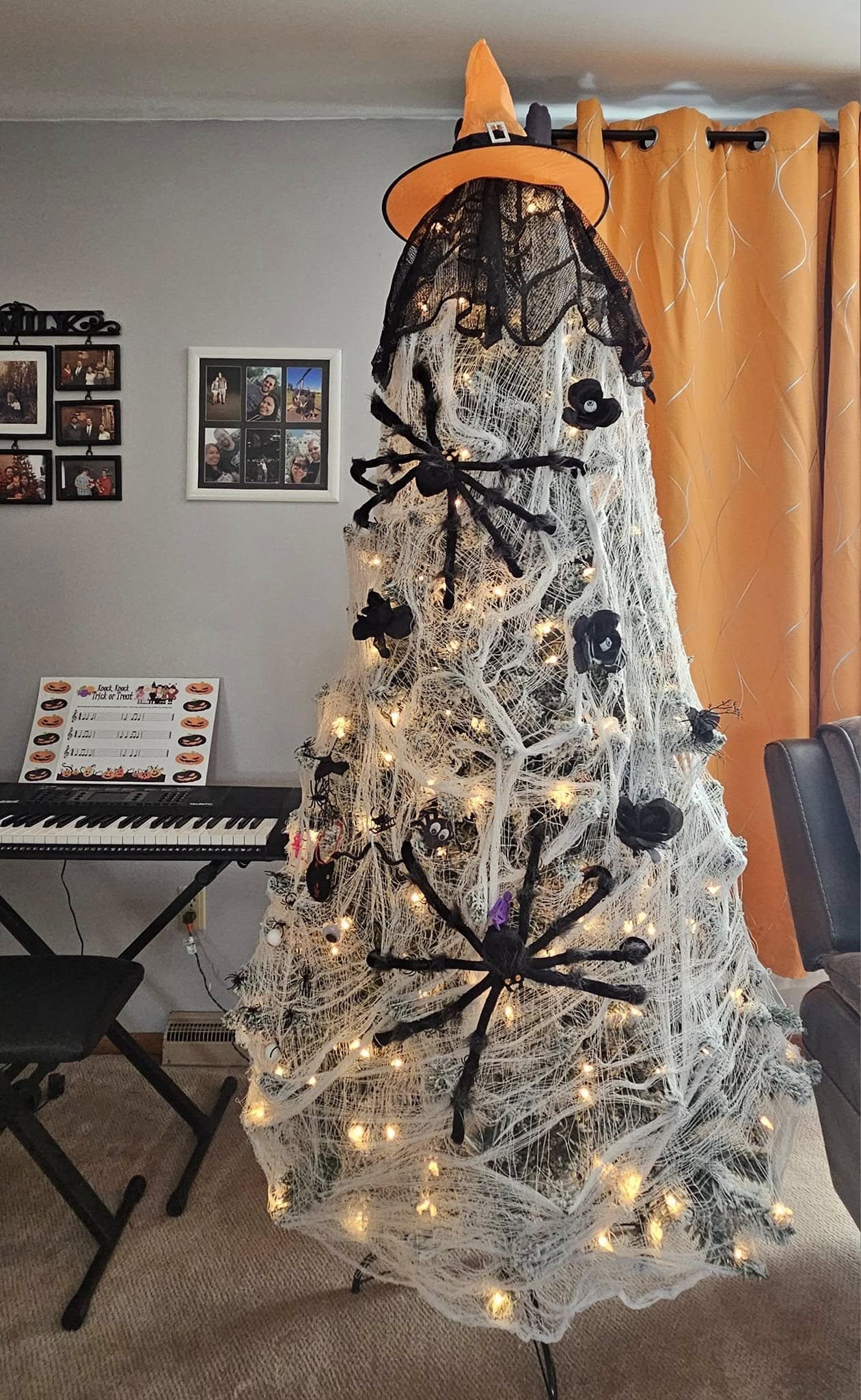 Spooky Spiderweb Halloween Tree