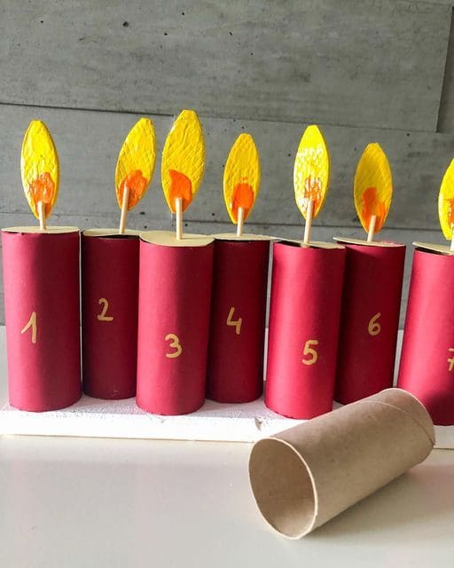 Toilet Paper Roll Candle Countdown