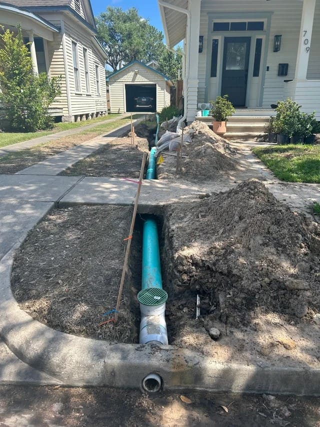 Underground Pipe to Street Drain