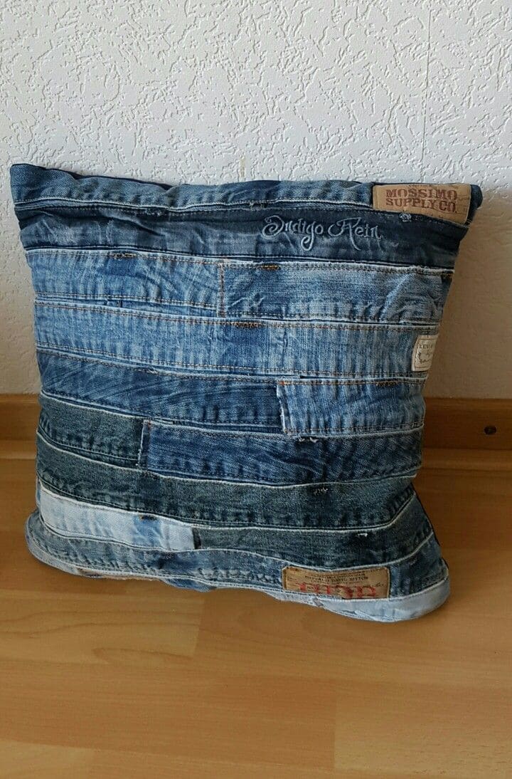Upcycled Denim Jeans Pillow
