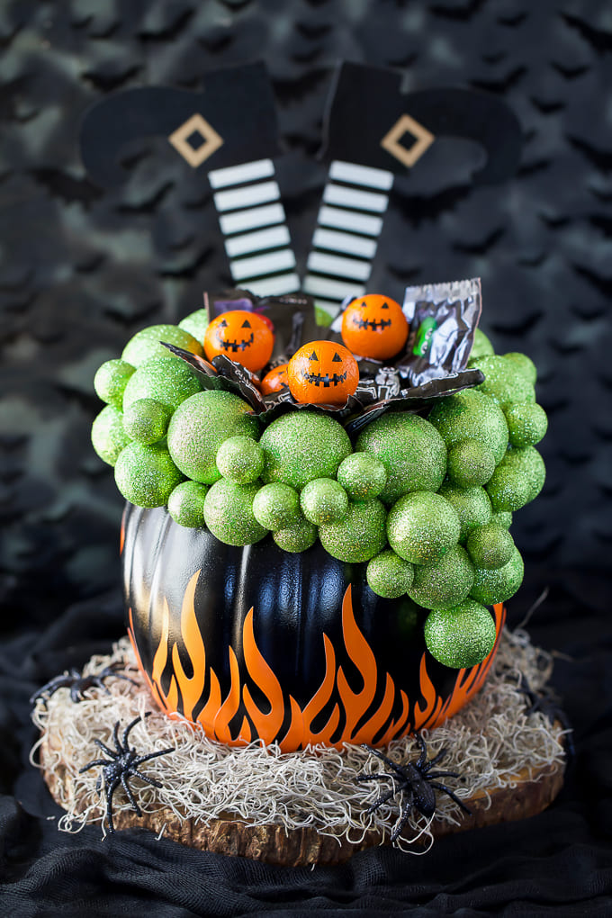 Whimsical Candy Witch Cauldron