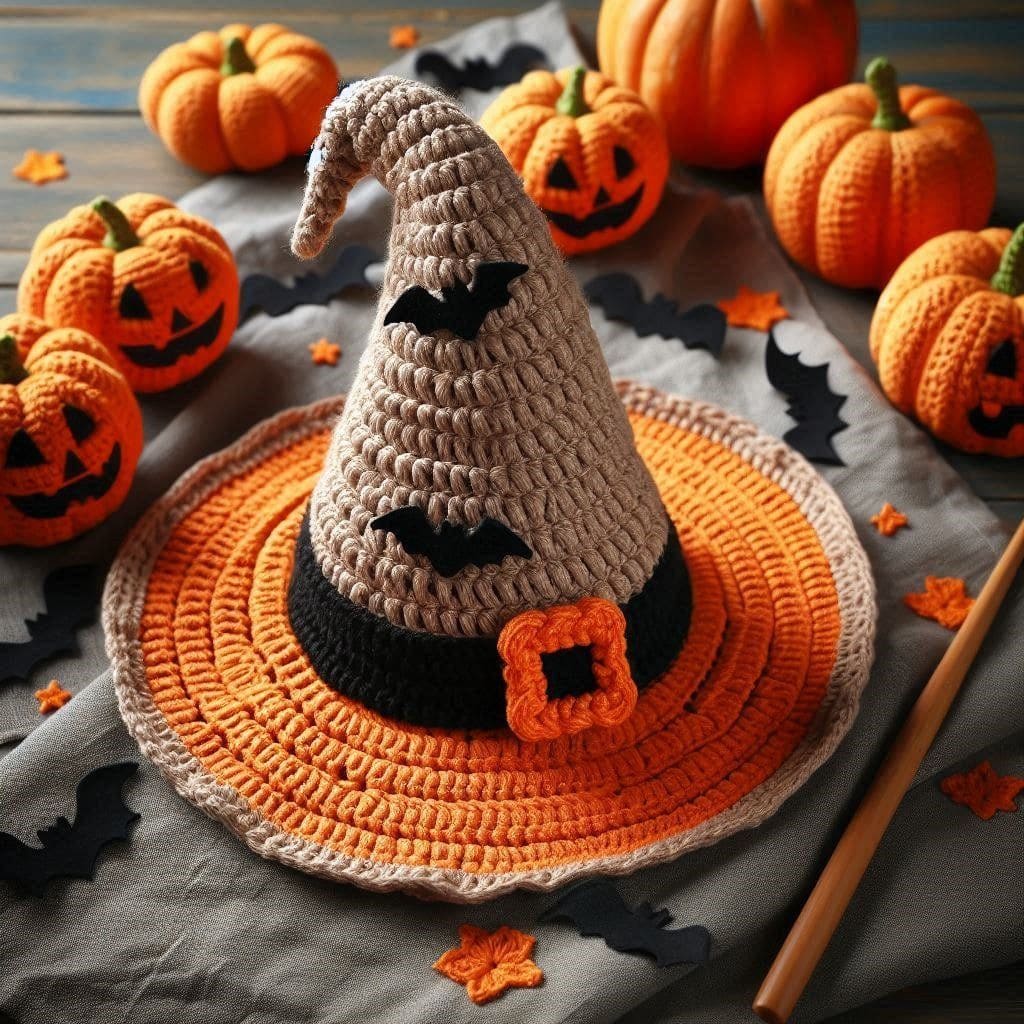 Whimsical Crochet Witch Hat