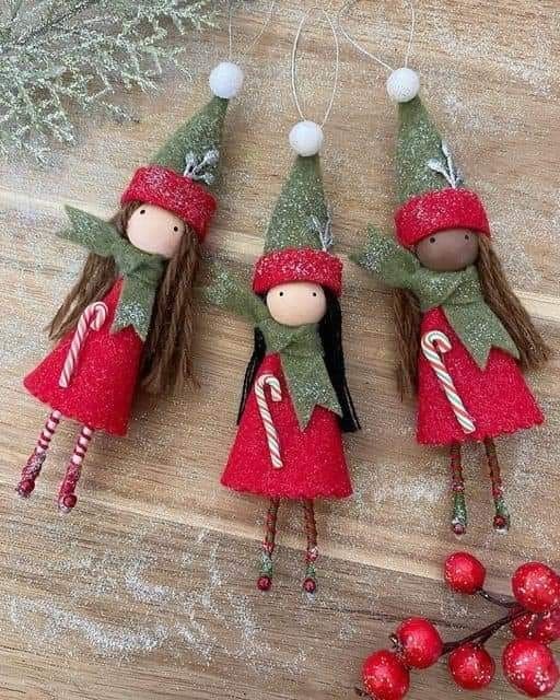 Whimsical Elf Girls Made from Egg Cartons