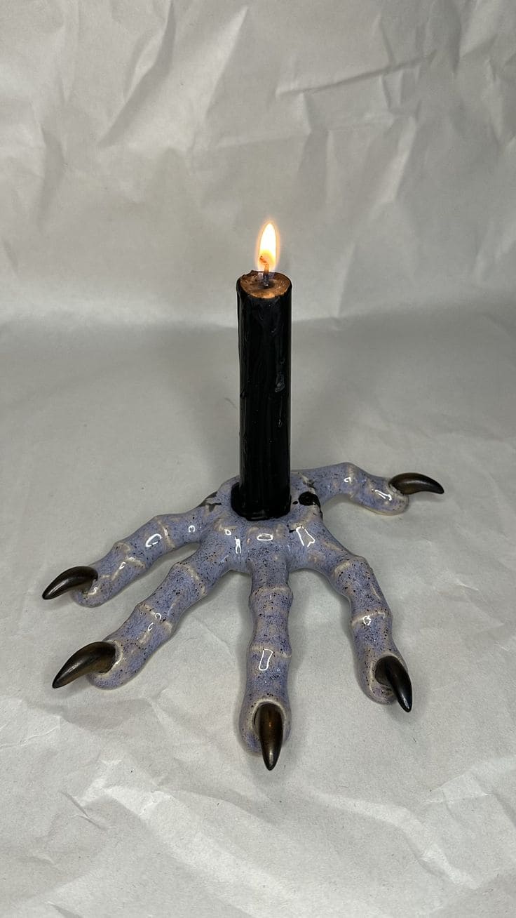 Witchs Familiar Claw Candle Holder
